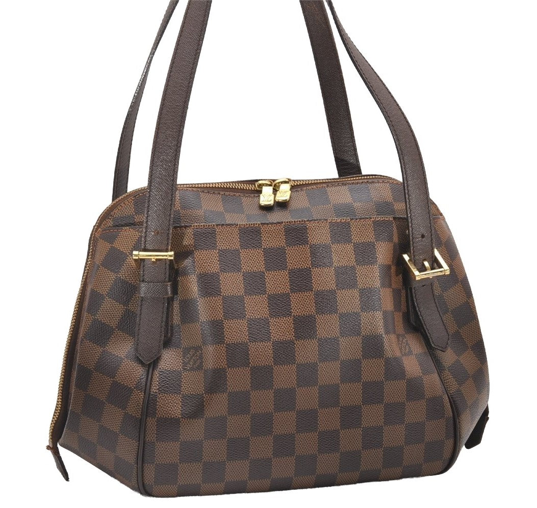 Authentic Louis Vuitton Damier Belem MM Shoulder Hand Bag Purse N51174 LV 7519I