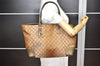 Authentic GUCCI Heart Bit Shoulder Tote Bag GG Canvas Leather 269956 Brown 7521K