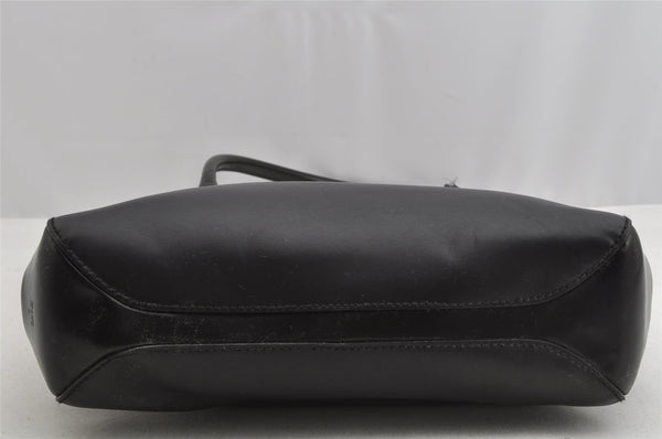 Authentic GUCCI Horsebit Vintage Shoulder Tote Bag Leather 101971 Black 7522I