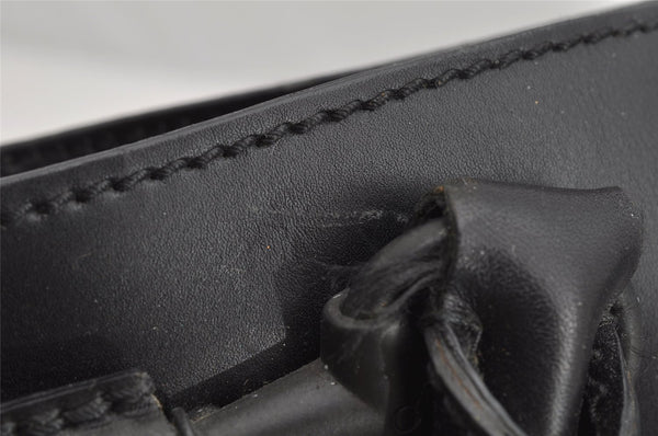 Authentic GUCCI Horsebit Vintage Shoulder Tote Bag Leather 101971 Black 7522I