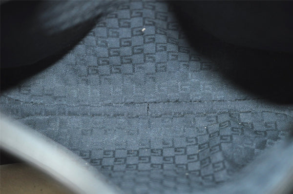 Authentic GUCCI Horsebit Vintage Shoulder Tote Bag Leather 101971 Black 7522I