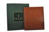 Authentic GUCCI Vintage Note Book Notebook Cover Leather Brown Box 7523I