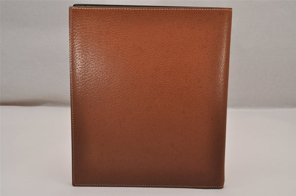 Authentic GUCCI Vintage Note Book Notebook Cover Leather Brown Box 7523I