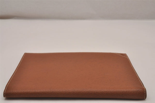 Authentic GUCCI Vintage Note Book Notebook Cover Leather Brown Box 7523I