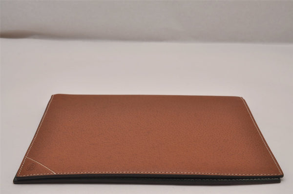 Authentic GUCCI Vintage Note Book Notebook Cover Leather Brown Box 7523I