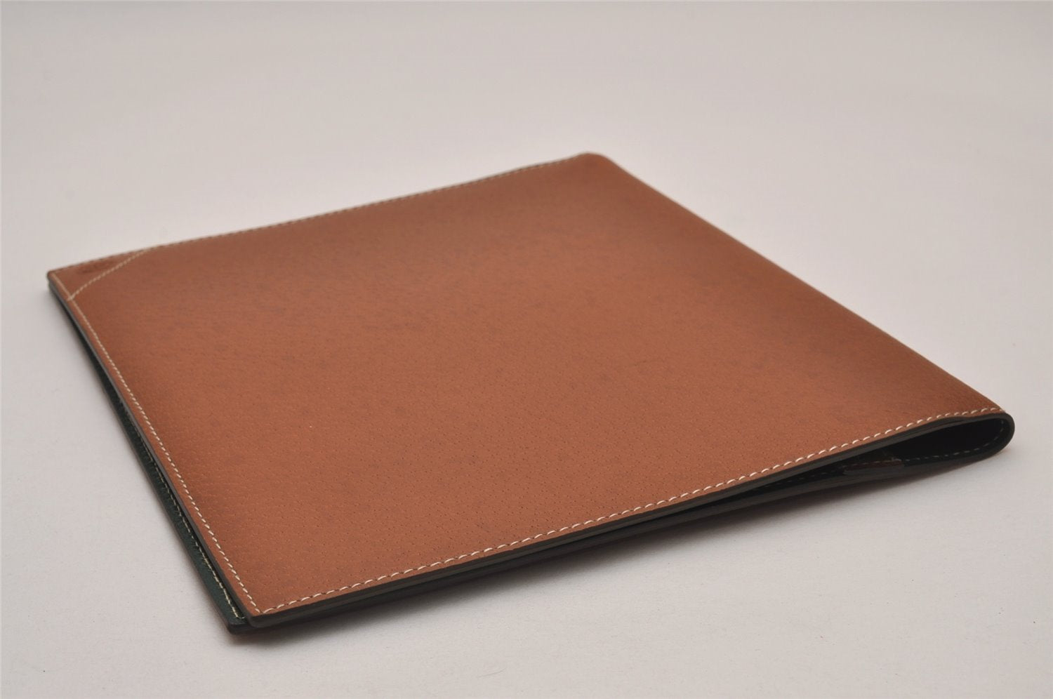 Authentic GUCCI Vintage Note Book Notebook Cover Leather Brown Box 7523I