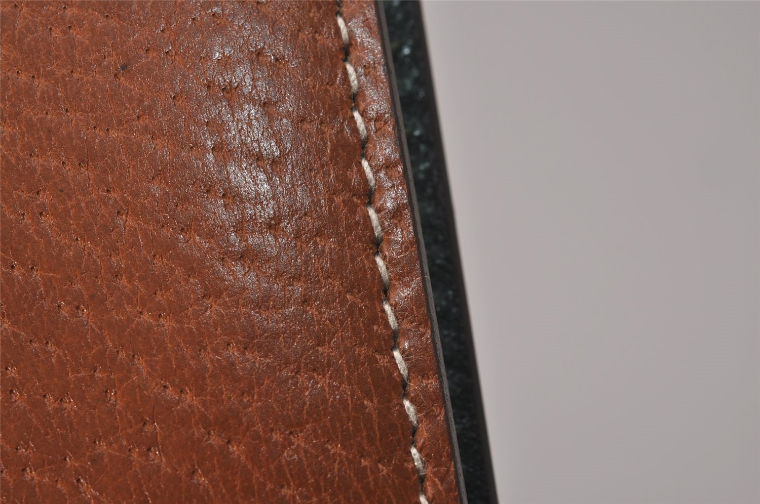 Authentic GUCCI Vintage Note Book Notebook Cover Leather Brown Box 7523I