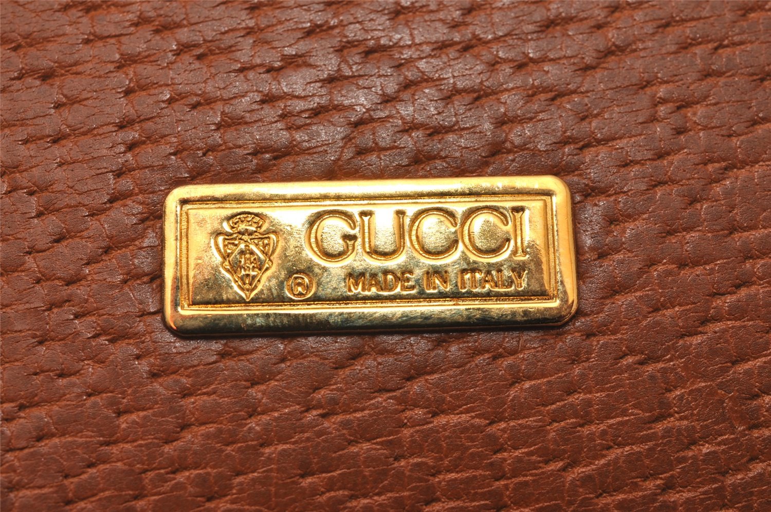 Authentic GUCCI Vintage Note Book Notebook Cover Leather Brown Box 7523I