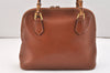 Authentic GUCCI Vintage Bamboo 2Way Hand Shoulder Bag Purse Leather Brown 7523K