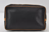 Authentic GUCCI Vintage Clutch Hand Bag Purse Leather Black Junk 7524I