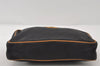 Authentic GUCCI Vintage Clutch Hand Bag Purse Leather Black Junk 7524I