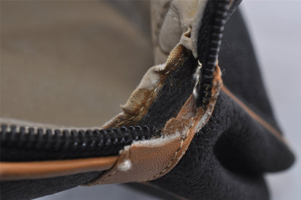 Authentic GUCCI Vintage Clutch Hand Bag Purse Leather Black Junk 7524I