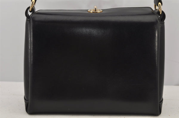 Authentic GUCCI Vintage Shoulder Hand Bag Purse Leather Black 7524J