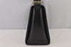 Authentic GUCCI Vintage Shoulder Hand Bag Purse Leather Black 7524J