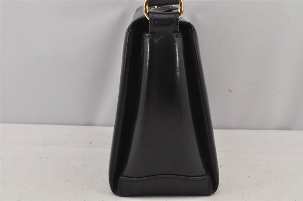 Authentic GUCCI Vintage Shoulder Hand Bag Purse Leather Black 7524J