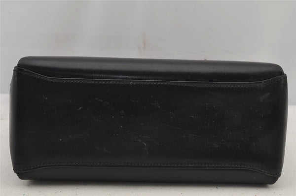 Authentic GUCCI Vintage Shoulder Hand Bag Purse Leather Black 7524J