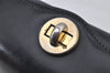 Authentic GUCCI Vintage Shoulder Hand Bag Purse Leather Black 7524J