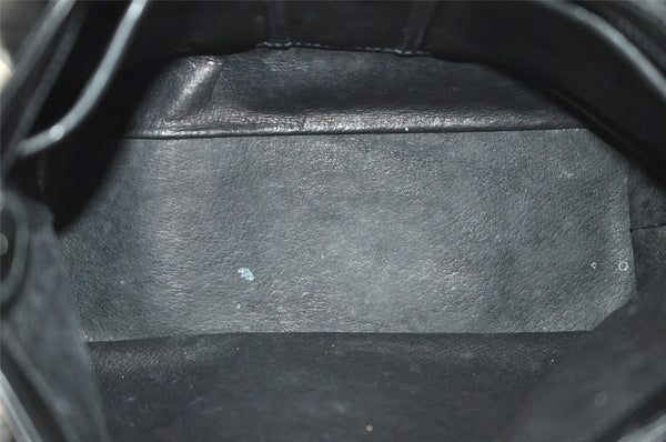 Authentic GUCCI Vintage Shoulder Hand Bag Purse Leather Black 7524J