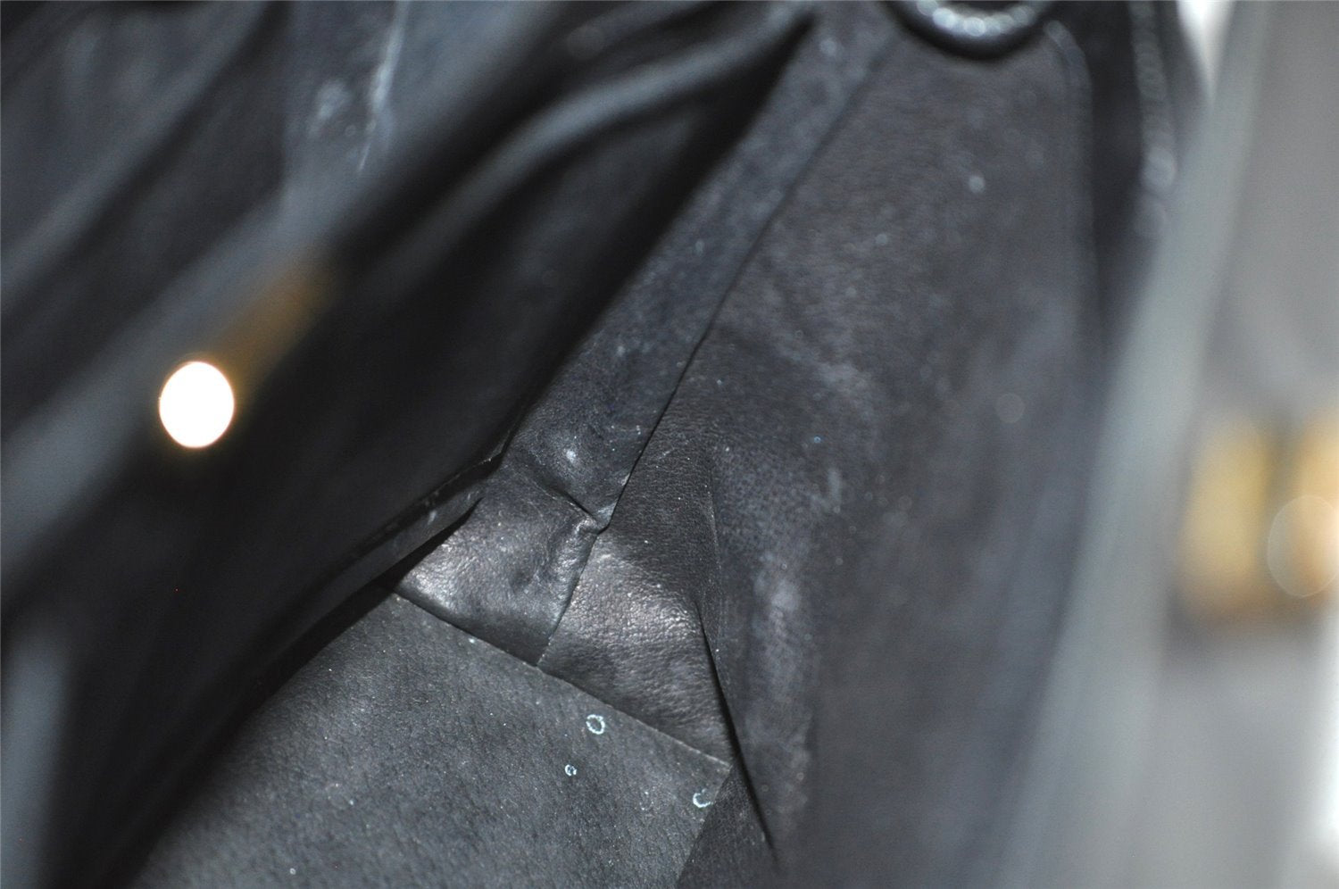 Authentic GUCCI Vintage Shoulder Hand Bag Purse Leather Black 7524J