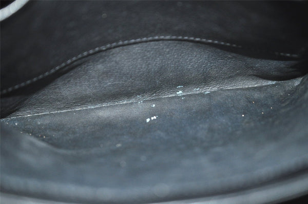 Authentic GUCCI Vintage Shoulder Hand Bag Purse Leather Black 7524J