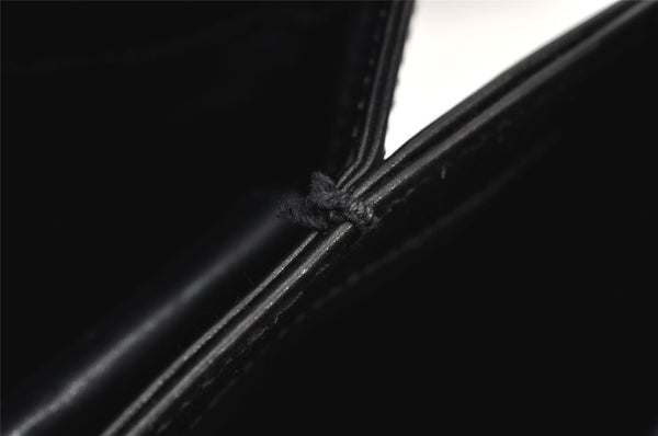 Authentic GUCCI Vintage Shoulder Hand Bag Purse Leather Black 7524J