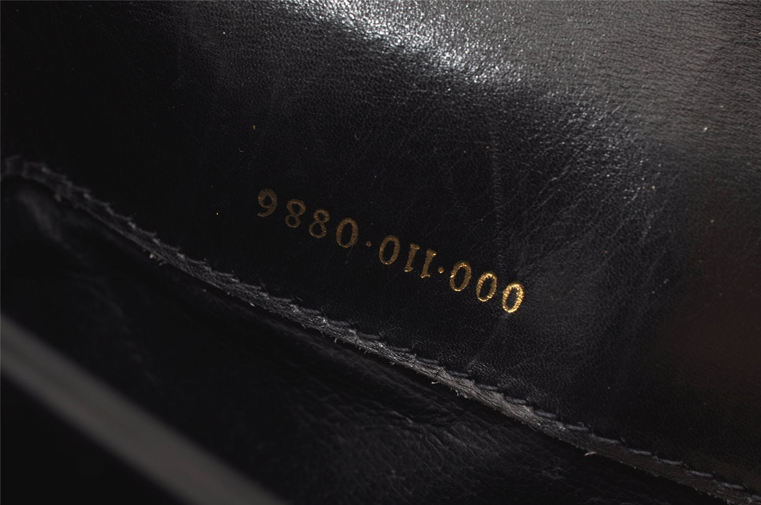 Authentic GUCCI Vintage Shoulder Hand Bag Purse Leather Black 7524J