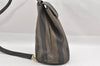 Authentic FENDI Pequin Shoulder Cross Body Bag PVC Leather Brown Black 7525I