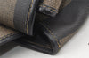 Authentic FENDI Pequin Shoulder Cross Body Bag PVC Leather Brown Black 7525I