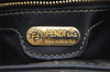 Authentic FENDI Pequin Shoulder Cross Body Bag PVC Leather Brown Black 7525I