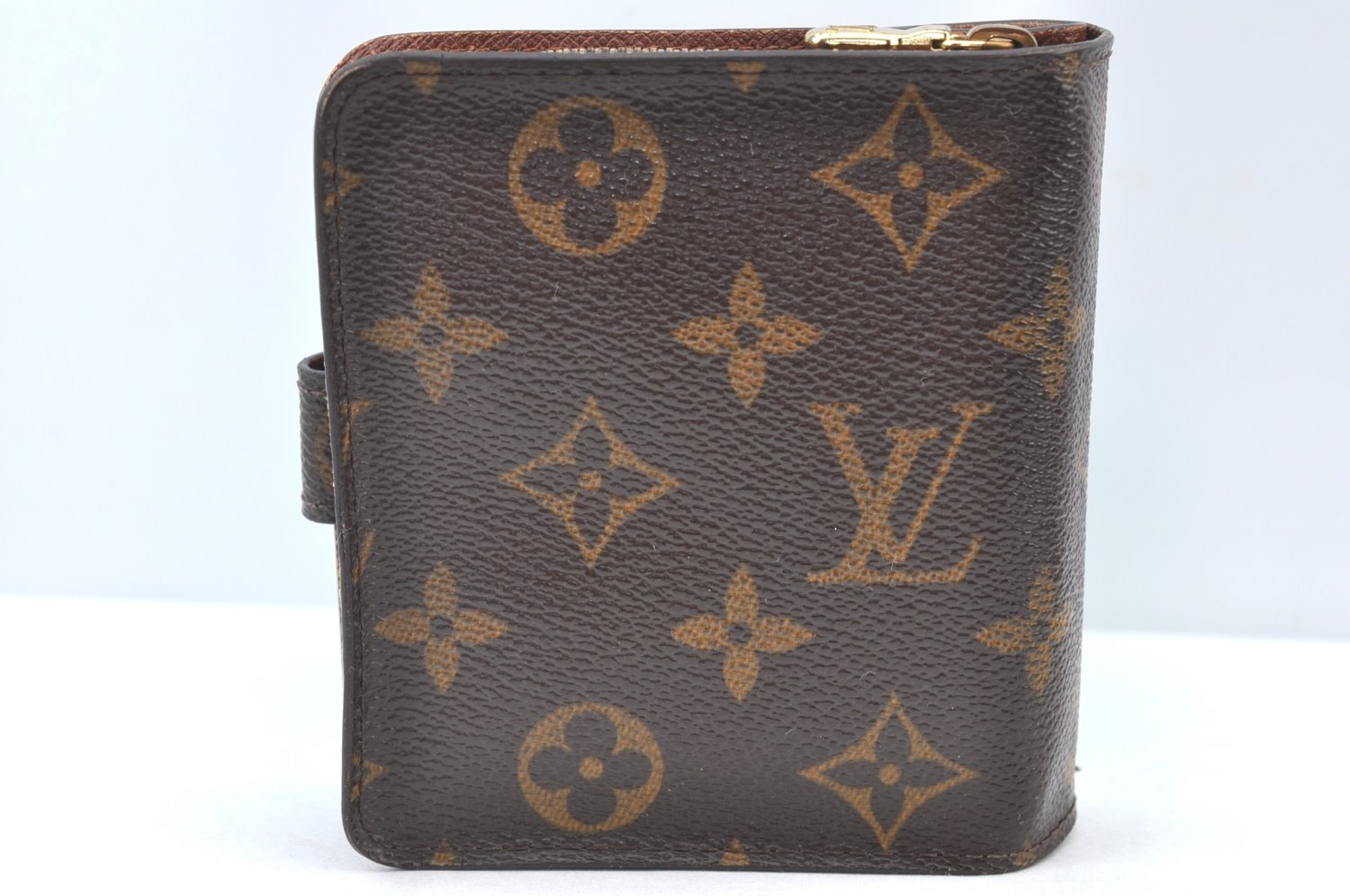 Authentic Louis Vuitton Monogram Compact Zip Bifold Wallet Purse M61667 LV 7526H