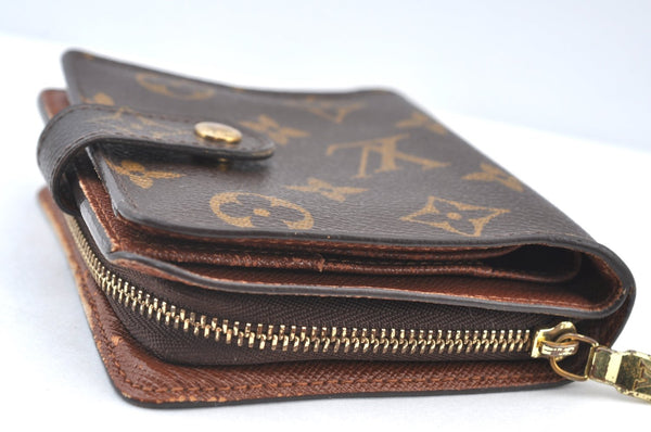 Authentic Louis Vuitton Monogram Compact Zip Bifold Wallet Purse M61667 LV 7526H