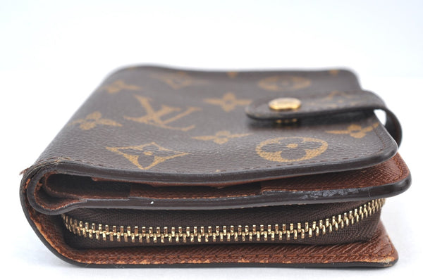 Authentic Louis Vuitton Monogram Compact Zip Bifold Wallet Purse M61667 LV 7526H