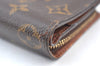 Authentic Louis Vuitton Monogram Compact Zip Bifold Wallet Purse M61667 LV 7526H