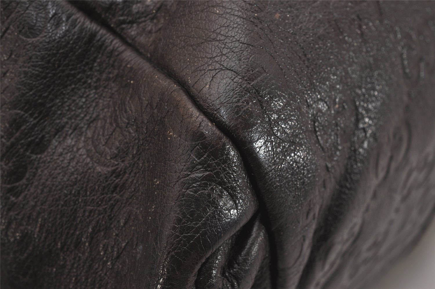 Authentic GUCCI Guccissima Shoulder Tote Bag GG Leather 211935 Brown 7526J