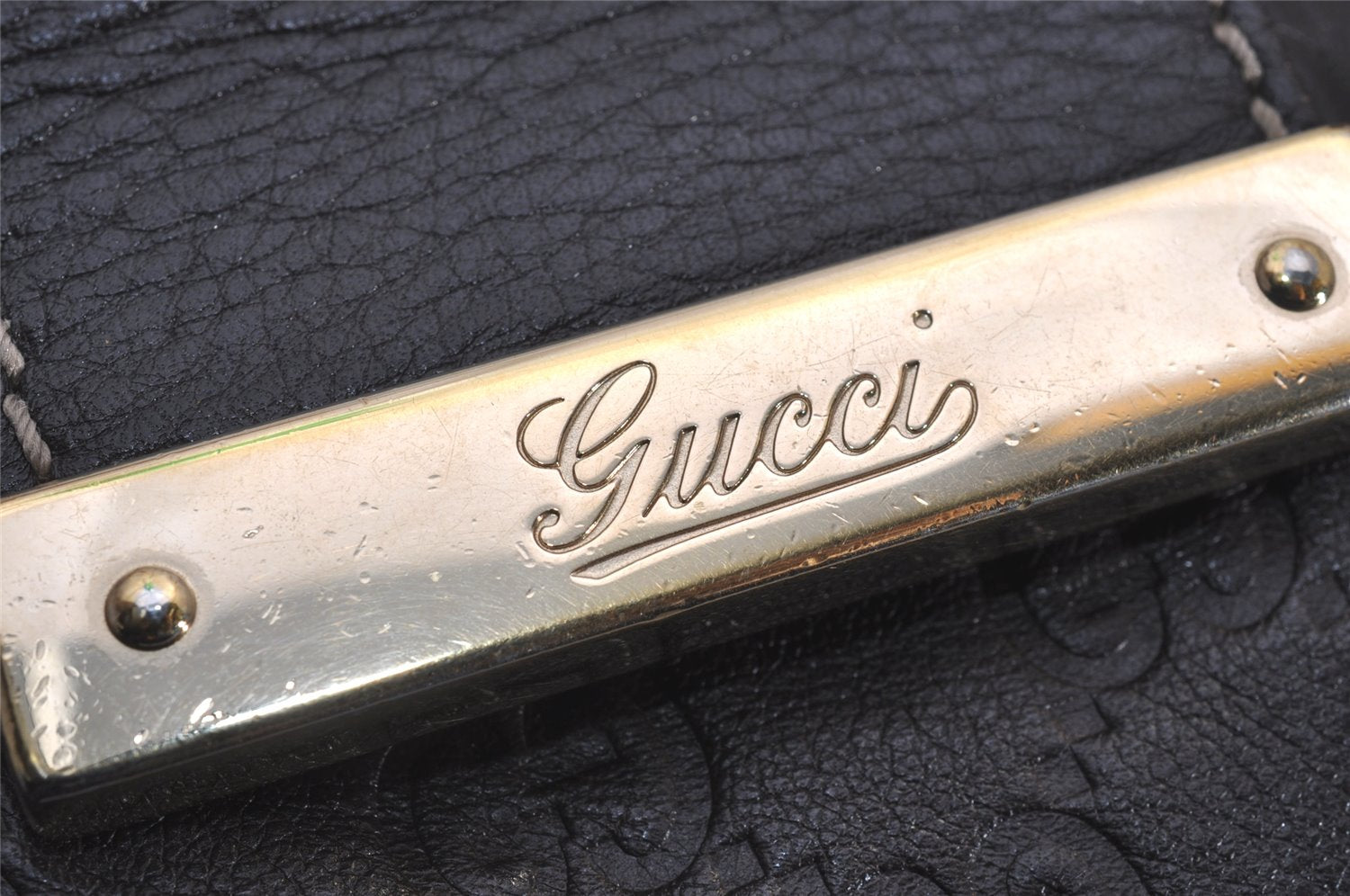 Authentic GUCCI Guccissima Shoulder Tote Bag GG Leather 211935 Brown 7526J