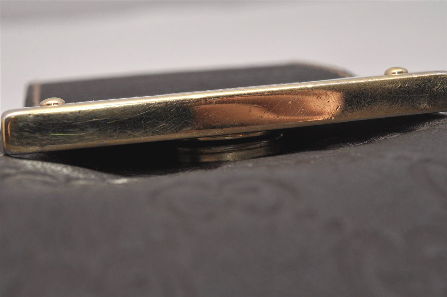 Authentic GUCCI Guccissima Shoulder Tote Bag GG Leather 211935 Brown 7526J