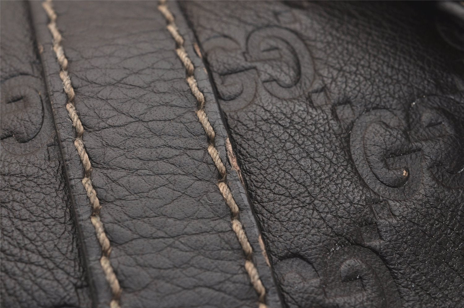 Authentic GUCCI Guccissima Shoulder Tote Bag GG Leather 211935 Brown 7526J