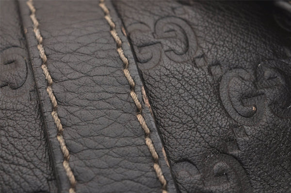 Authentic GUCCI Guccissima Shoulder Tote Bag GG Leather 211935 Brown 7526J