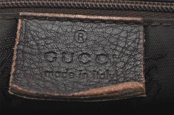 Authentic GUCCI Guccissima Shoulder Tote Bag GG Leather 211935 Brown 7526J