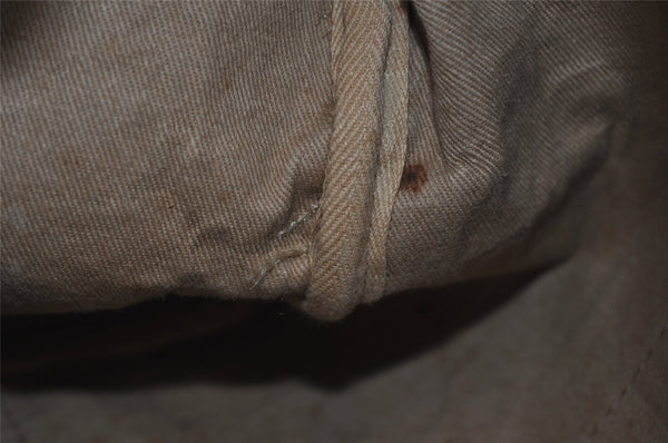 Authentic Christian Dior Trotter Hand Boston Bag Canvas Leather Blue 7527I