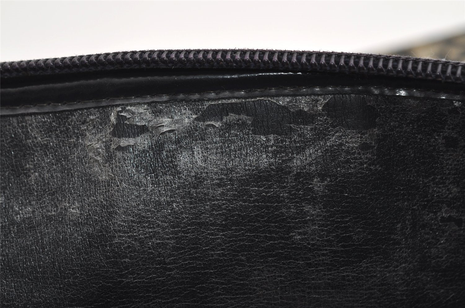 Authentic Christian Dior Trotter Shoulder Bag Purse Canvas Leather Blue 7528I