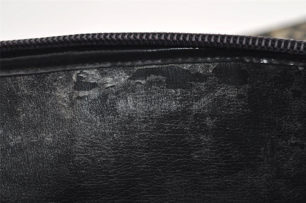 Authentic Christian Dior Trotter Shoulder Bag Purse Canvas Leather Blue 7528I