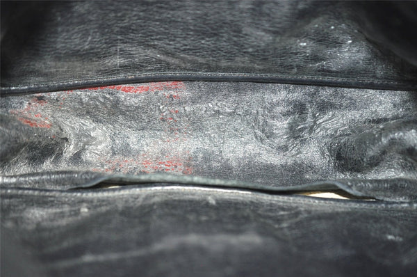 Authentic Christian Dior Trotter Shoulder Bag Purse Canvas Leather Blue 7528I