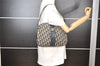 Authentic Christian Dior Trotter Shoulder Bag Purse Canvas Leather Blue 7528I