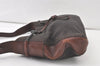 Authentic GUCCI Horsebit Shoulder Bag Purse GG Canvas Leather 101975 Brown 7528K