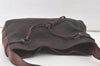 Authentic GUCCI Horsebit Shoulder Bag Purse GG Canvas Leather 101975 Brown 7528K