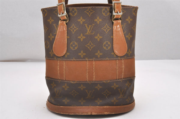 Authentic Louis Vuitton Monogram Bucket PM Shoulder Tote Bag USA Model LV 7529I