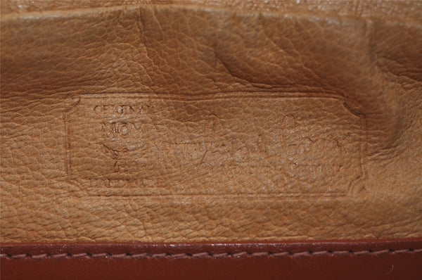 Authentic MCM Visetos Leather Vintage Shoulder Cross Body Bag Purse Brown 7530I