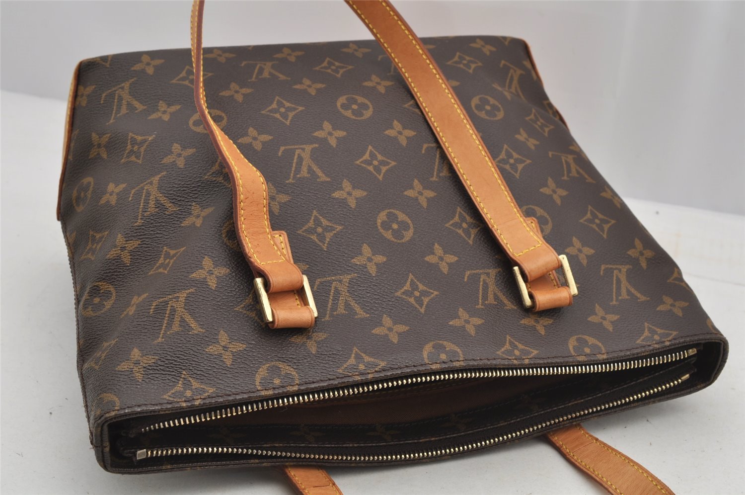 Authentic Louis Vuitton Monogram Cabas Piano Shoulder Tote Bag M51148 Junk 7532I