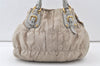 Authentic PRADA Tessuto Gaufre Nylon Leather 2Way Shoulder Hand Bag Beige 7532K